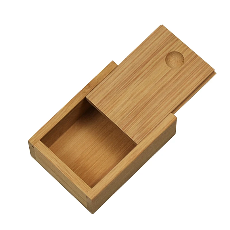 

Decorative Natural Pulling Lid Case Bedroom Living Room Desktop Bamboo Organizer Office Home Dustproof Storage Box Practical