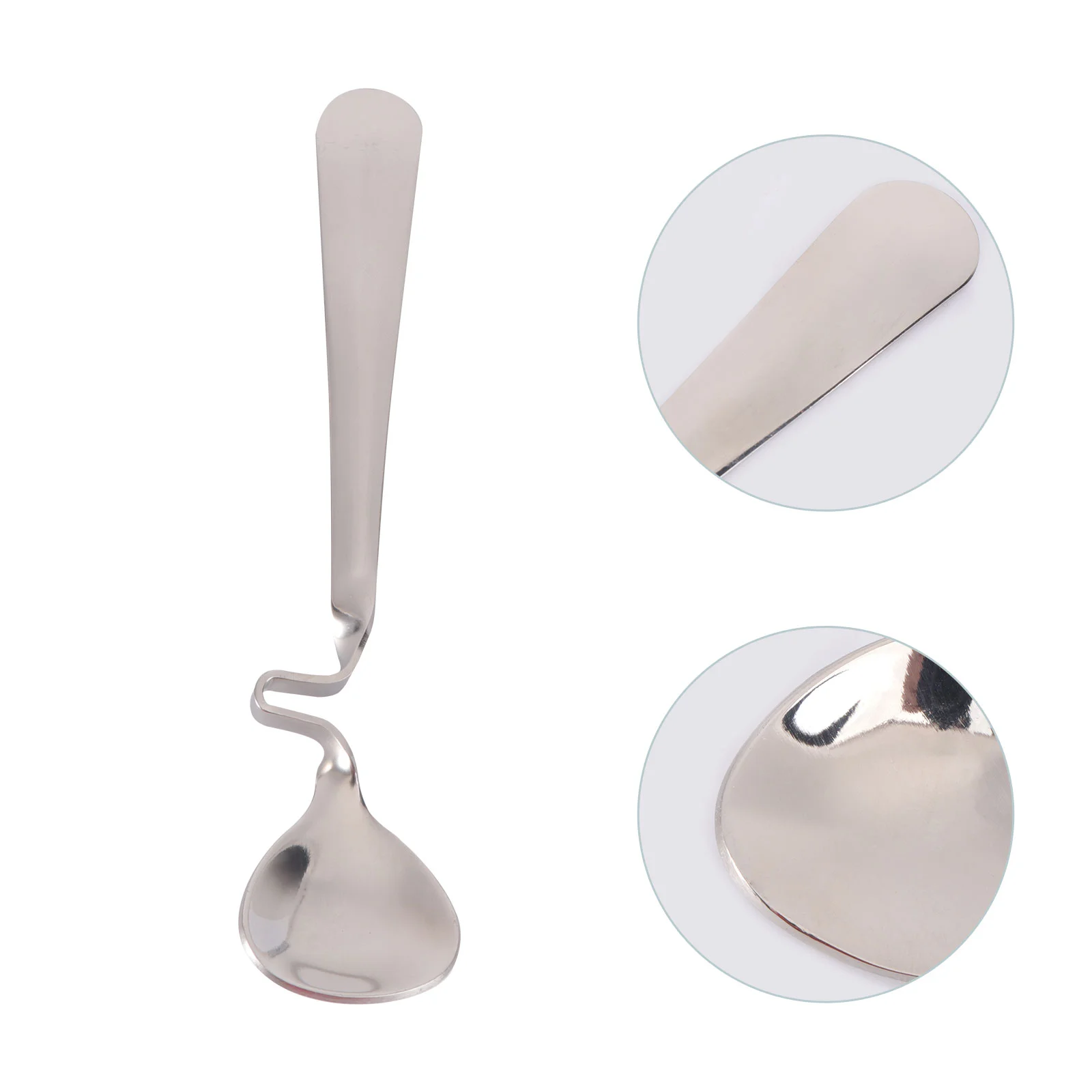 

Spoon Spoons Steel Stainless Curved Honey Coffee Sugar Dessertcake Handle Tea Mixing Scoop Stirring Stir Mini Löffel Serving
