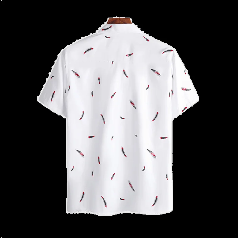 2023 New Summer Shirt For Men Arder Holiday Fashion Beach Print Short Sleeve Tops Oversized Streetwear Hawaiian Mens Shirts 5XL