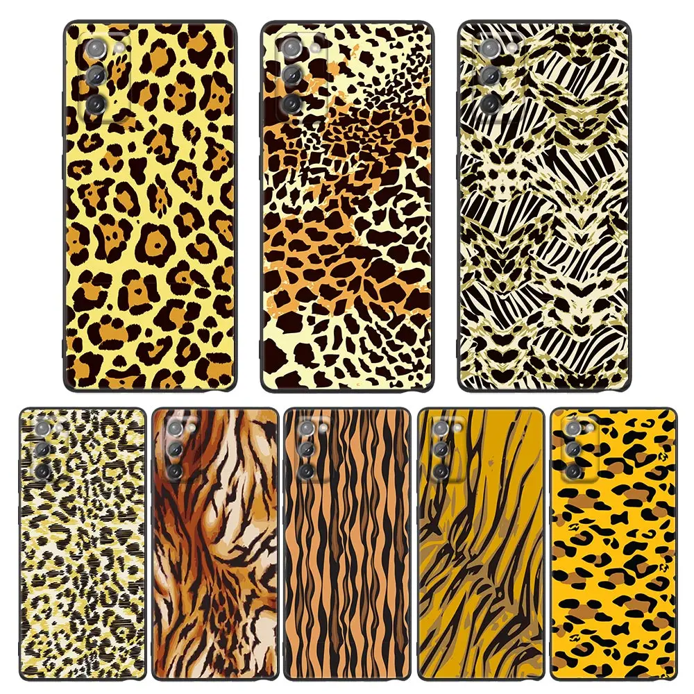 

Case For Samsung NOTE 20 10 9 8 Ultra Lite M32 M31 M30 M30S 5G 2018 J8 J6 Pro Plus Prime Case Capa Cartoon Tiger Skin Pattern