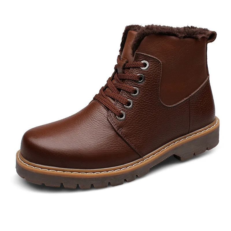 

Autumn /Winter England Fashion Men's High-top Shoes Trend British Martin Boots Outdoor Leisure Short Boots Genuine Leather Male