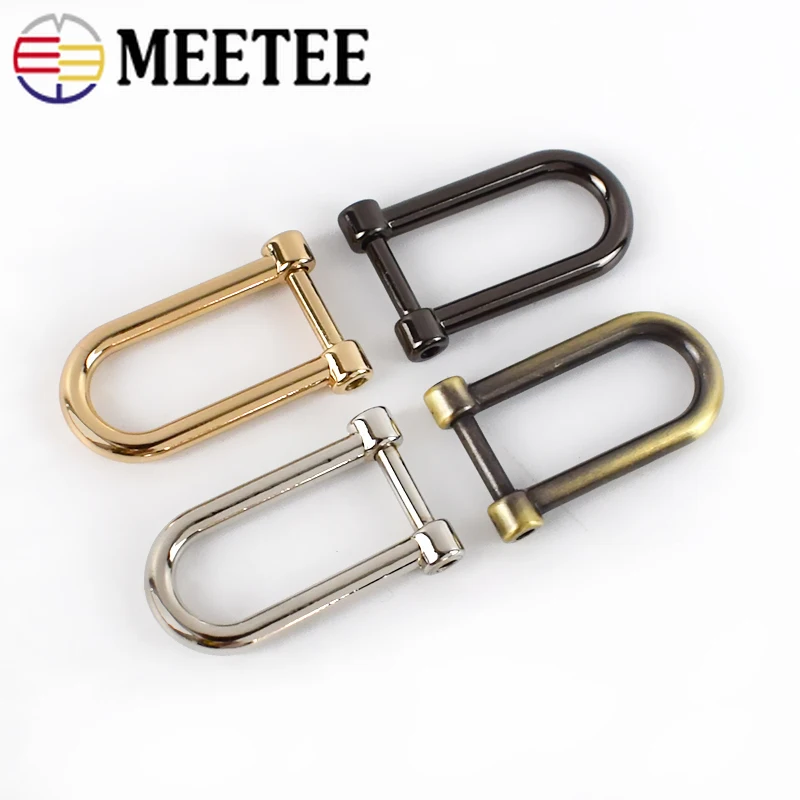 Meetee 4/10 шт id10мм металлическая d-образная сумка с пряжкой съемные винтовые кольца