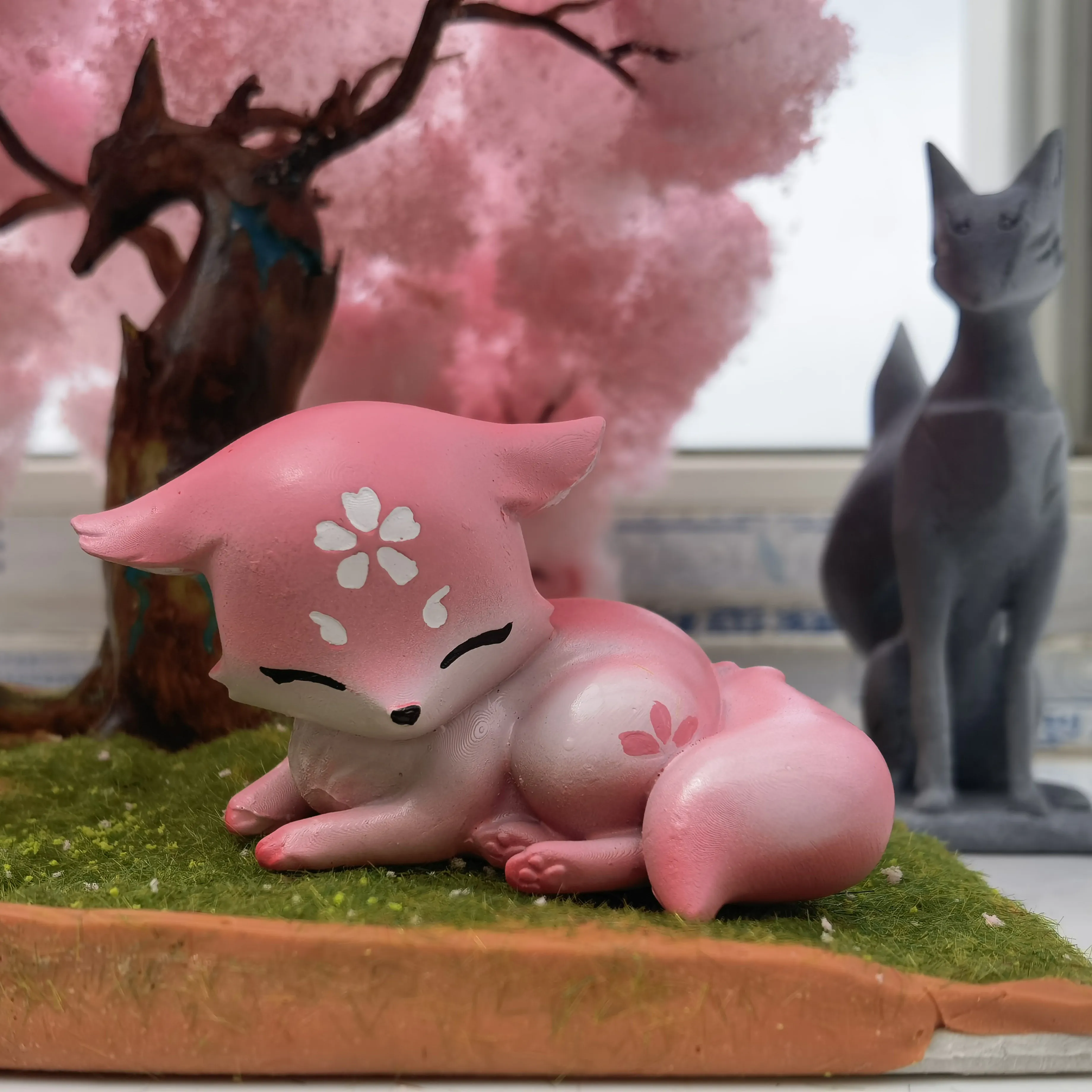 Игра Genshin Impact Yae Miko Fox полимерная фигурка игрушка косплей животные миниатюрные