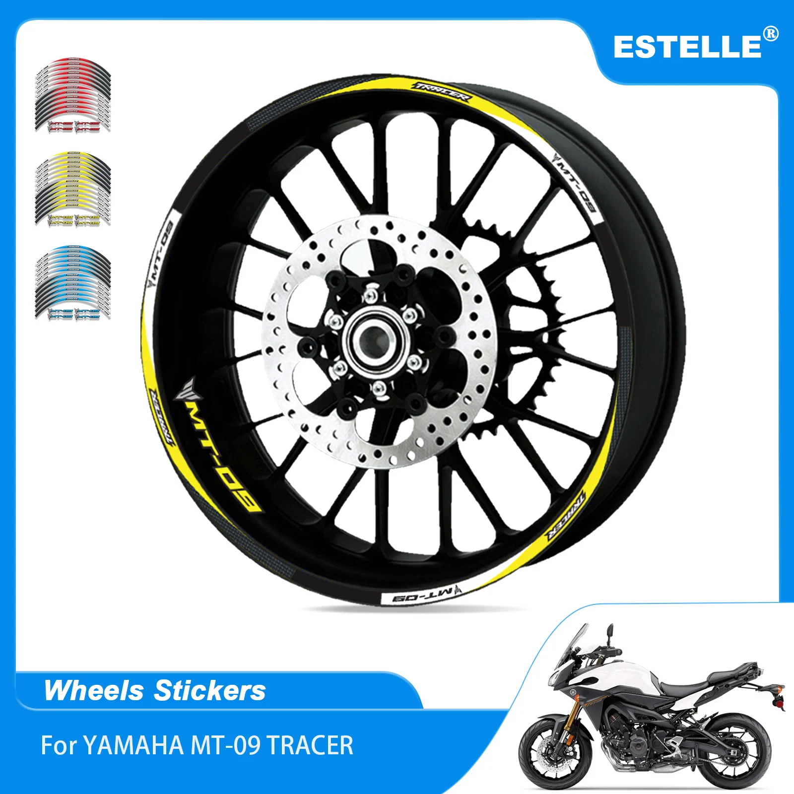 

Лидер продаж, наклейка на наружную шину мотоцикла YAMAHA MT-09 TRACER, все годы, Светоотражающая наклейка на обод мотоцикла