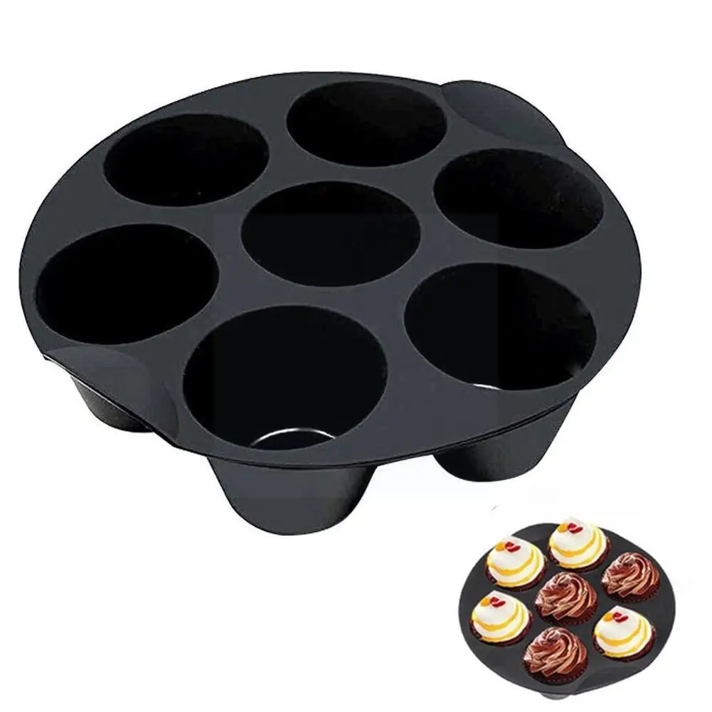 

18cm/21cm Silicone Air Fryer Molds Cupcake Cake Muffin Cake Cups Baking Pans J9N3