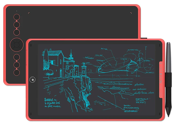 

One side for painting, one side for jotting multifunctional Huin H320M LCD writing screen tilt function graphic pen tablet