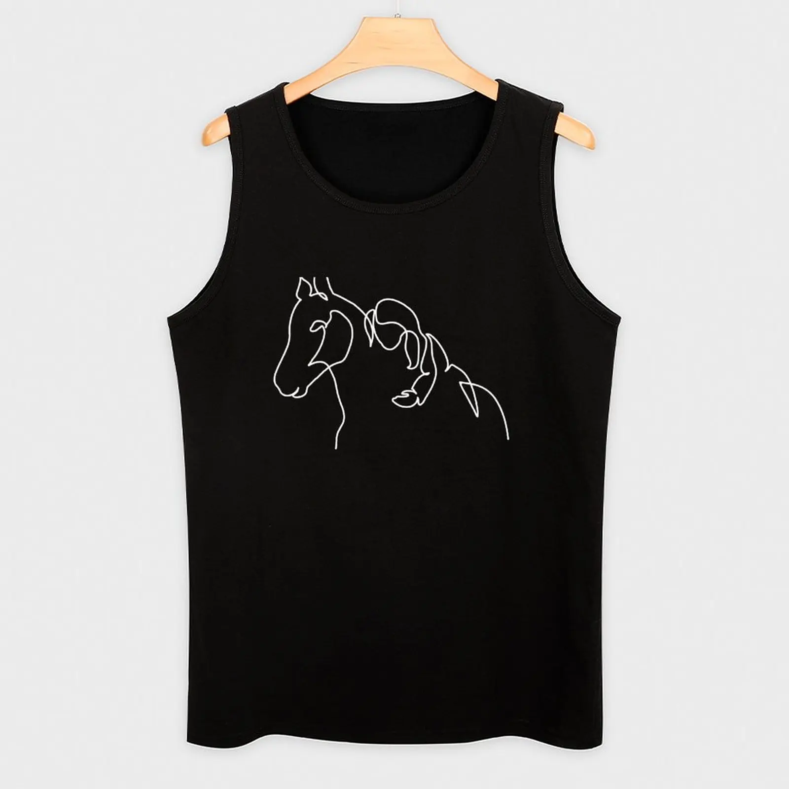 Майка для мужчин и женщин топ без рукавов лежа на лошади роскошная стильная
