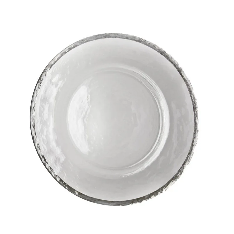 Каемка тарелки. Сервировочная тарелка. Тарелка прозрачная с серебром. Стеклянные тарелки с золотой каймой. Стеклянная тарелка.