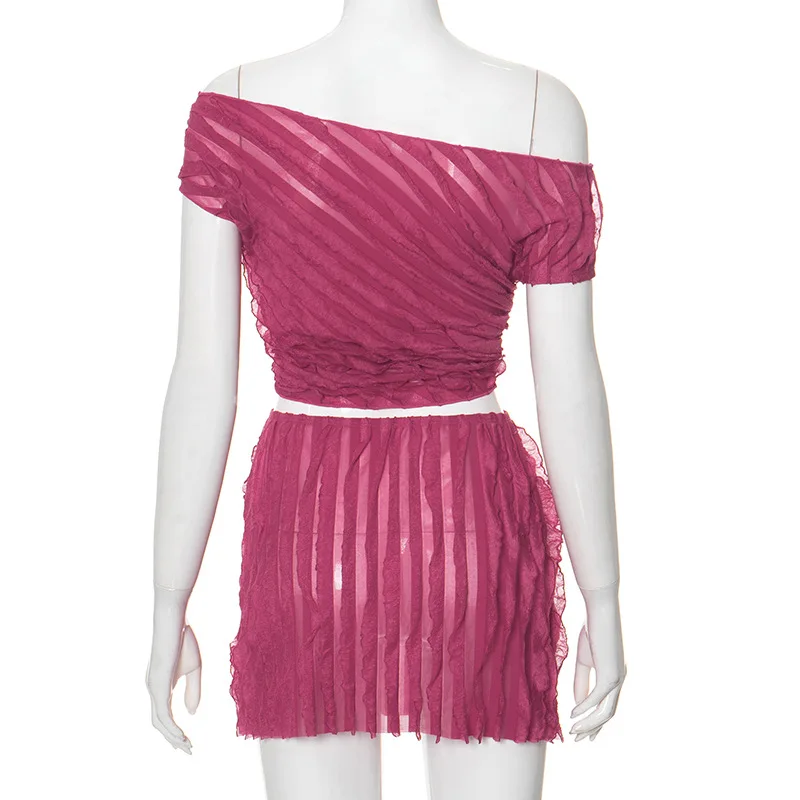 Летняя однотонная плиссированная юбка с оборками и открытыми плечами