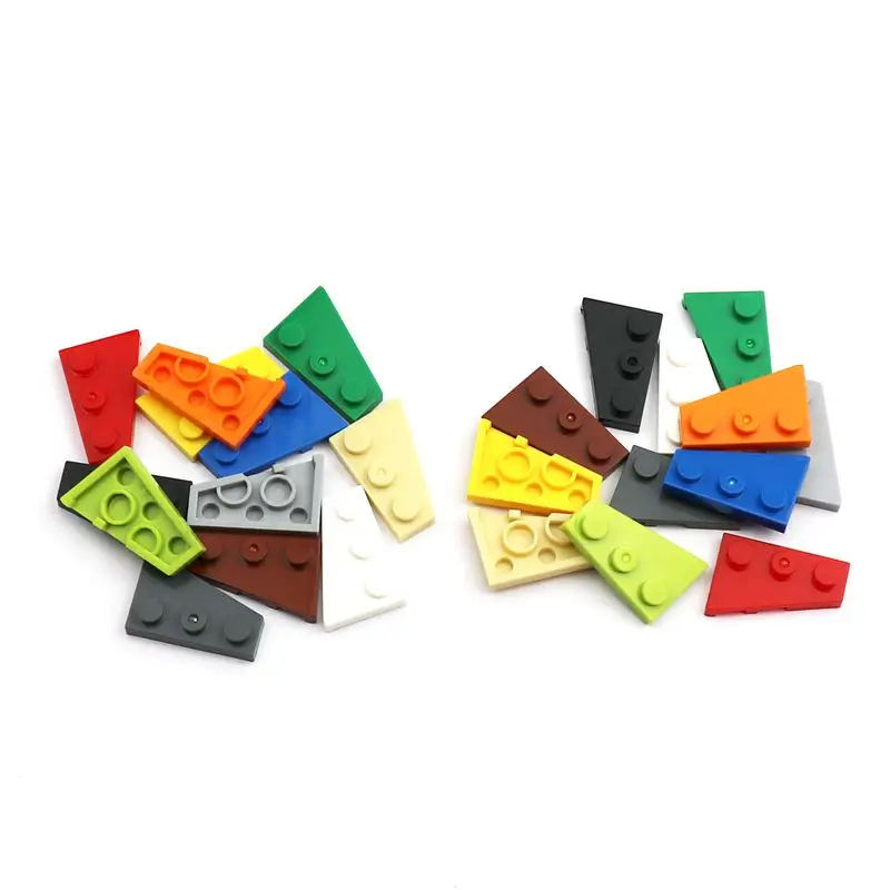 

New Coming Building Blocks 43722 43723 Plates Angled Wedge Plate 3 x 2 Left Right Kids Puzzle Brain Toy Gift 50pcs