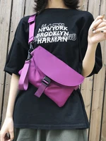 fashion nylon simple ladies messenger bag luxury brand square solid shoulder bag womens designer casual purple clutch for woman