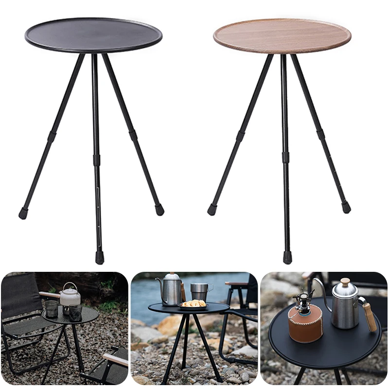 

Mini Table Portable Tea Coffee Desk Tripod Table Desk for Camping Hiking Backpacking Fishing With Support Rod Camping Table