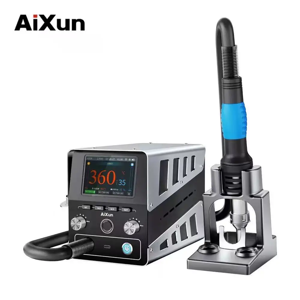 Фото Паяльная станция Aixun H314 1400W с высокой мощностью, интеллектуальным управлением и цифровым дисплеем для BGA-пайки и ремонта №2