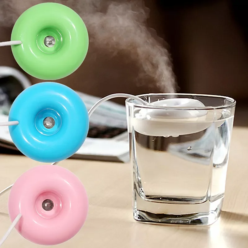 

Mini Portable Donuts USB Air Humidifier Purifier USB Aroma Essential Oil Diffuser Mist Maker For Home Atomizer Aromatherapy