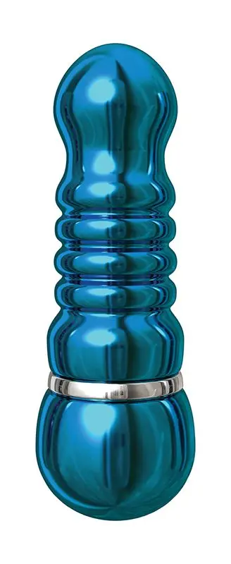 Голубой аллюминиевый вибратор BLUE SMALL - 7 5 см. |