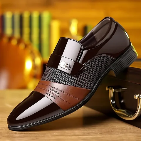 Мужские деловые кожаные туфли, черные мужские лоферы с острым носком, деловая повседневная обувь для мужчин, мужская классическая обувь