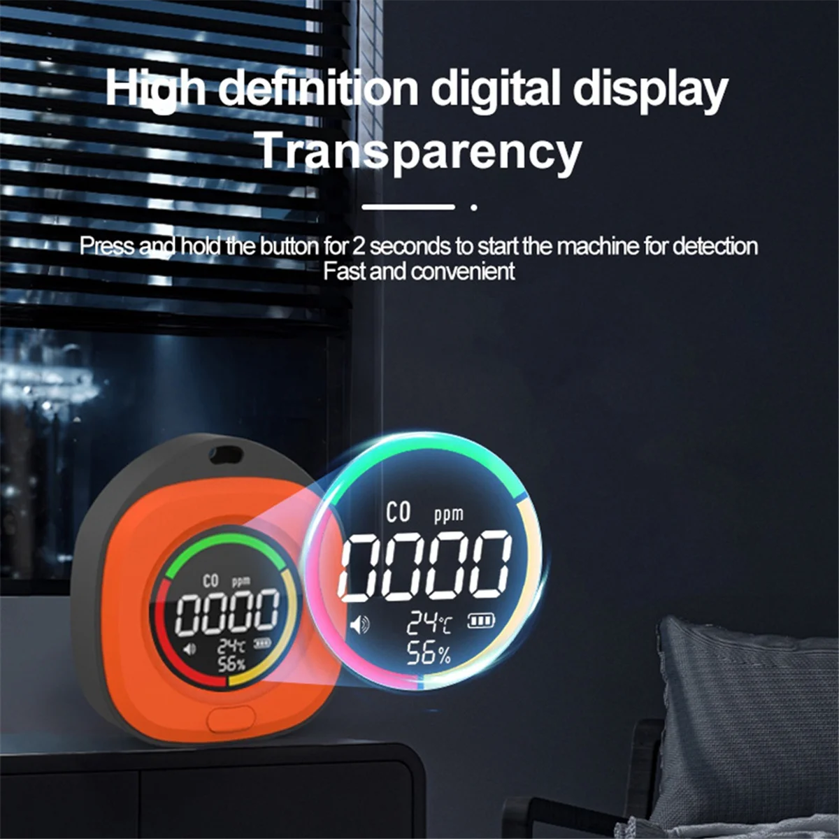 Детектор угарного газа Сигнализация Co Датчик температуры и влажности Защита от