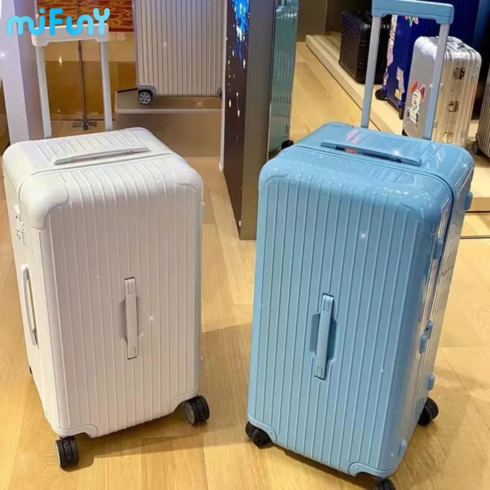 MIFUNY Carry on Luggage with Wheels Trolley Case 40'' Super Large Capacity Luggage Net Celebrity Frosted Suitcase Soft Luggage
