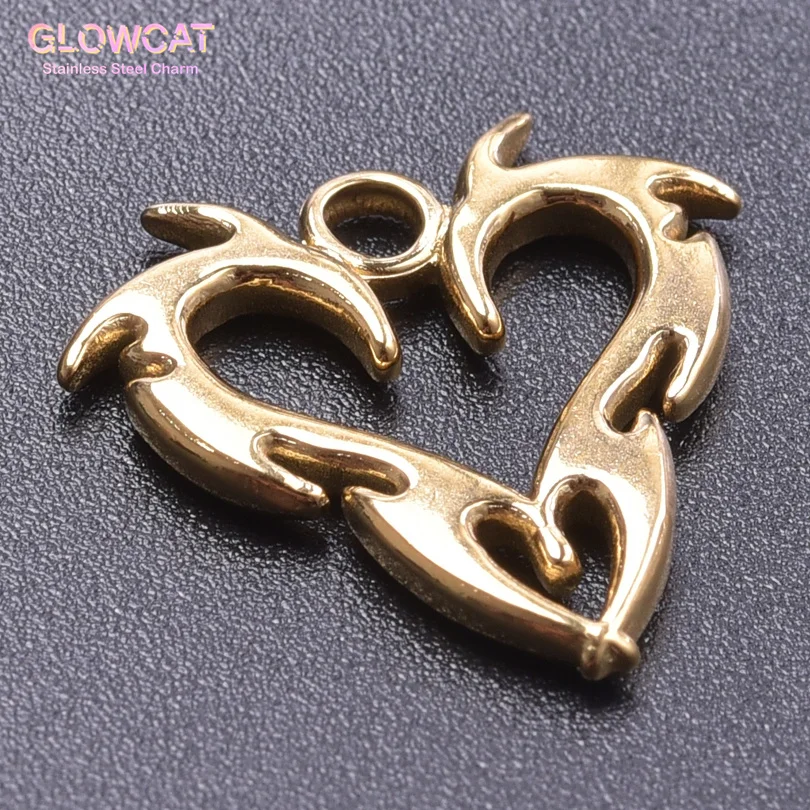 

7pcs/Lot Creative Hollow Heart Charms For Jewelry Making Handmade DIY Personalized Earrings Necklace Pendant Jewelry Accessories