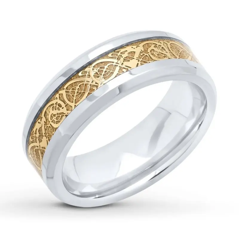 

Мужское обручальное кольцо HESHI, желтое кольцо 8 мм