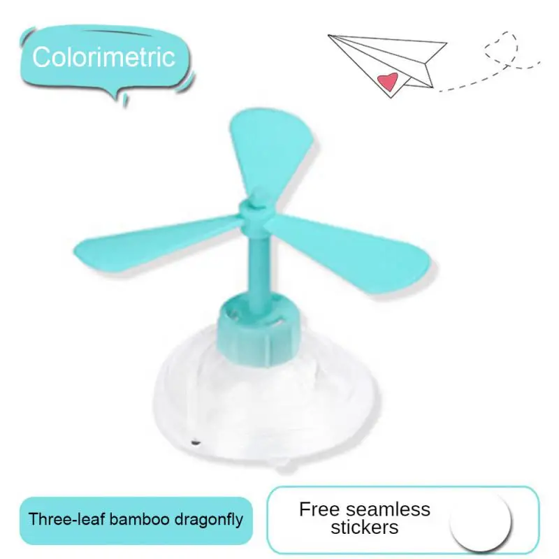 Бамбуковая стрекоза на присоске украшение для мотоциклетного шлема пропеллер