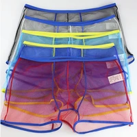 hot sale sexy men child mesh boxers transparent boxer shorts see through underwear 2019