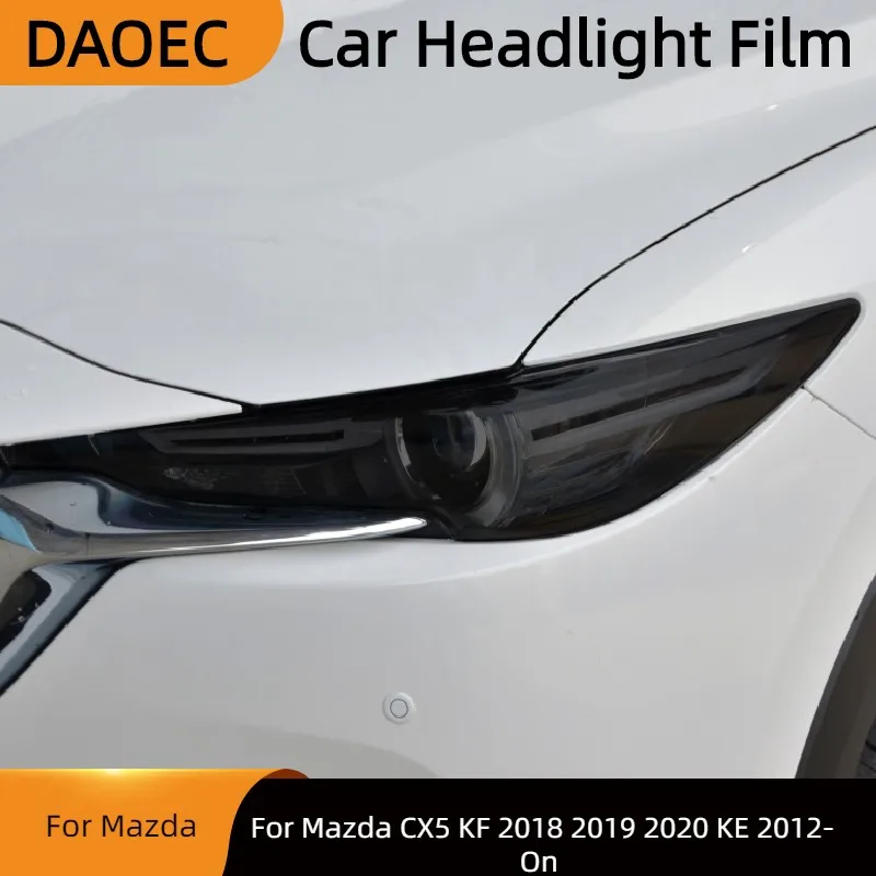 

Защитная затеняющая пленка для автомобильных фар Mazda CX5 KF 2018 2019 2020 KE 2012-On, дымчато-черная прозрачная наклейка из ТПУ, аксессуары