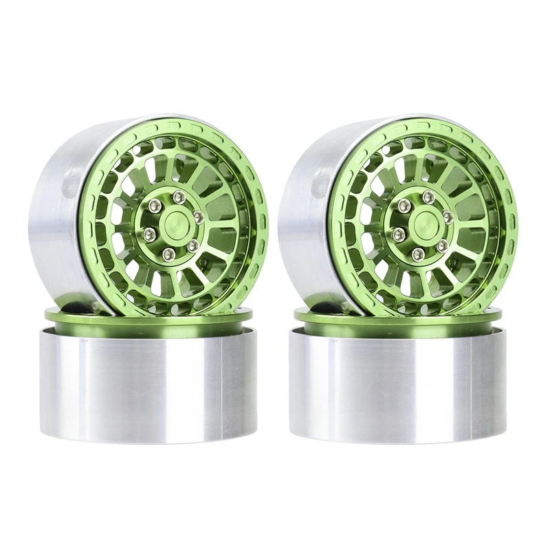 

4PCS Metal 2.2 Beadlock Wheels Rim Wheel Hub For 1/10 RC Crawler Car Traxxas TRX4 Axial SCX10 RBX10 Wraith RR10 Capra