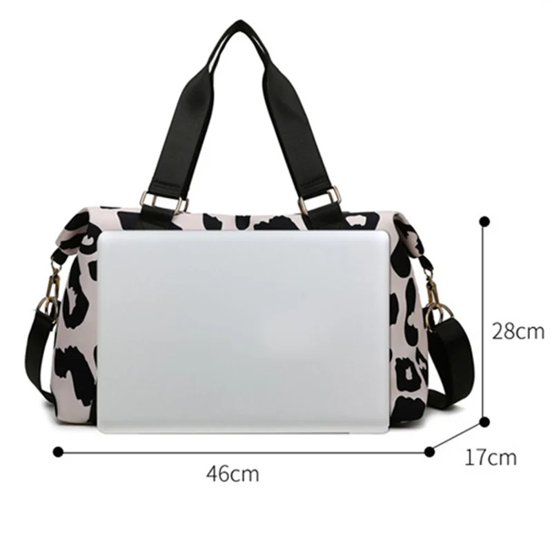 Cow Striped Print Travel Bag For Women Shoulder Bags For Hiking Large Capacity Sports Packing Cubes For Travel Organizer Handbag