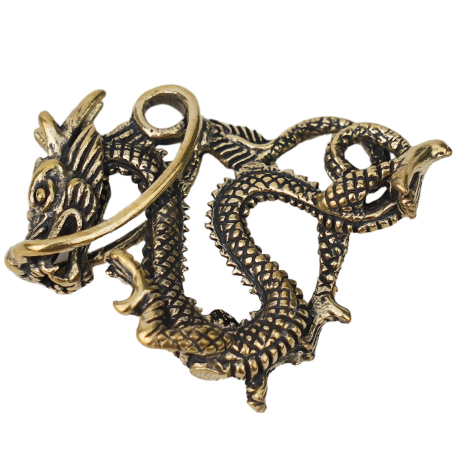 Латунный автомобильный кулон с драконом. Мощный и роскошный. Изысканное