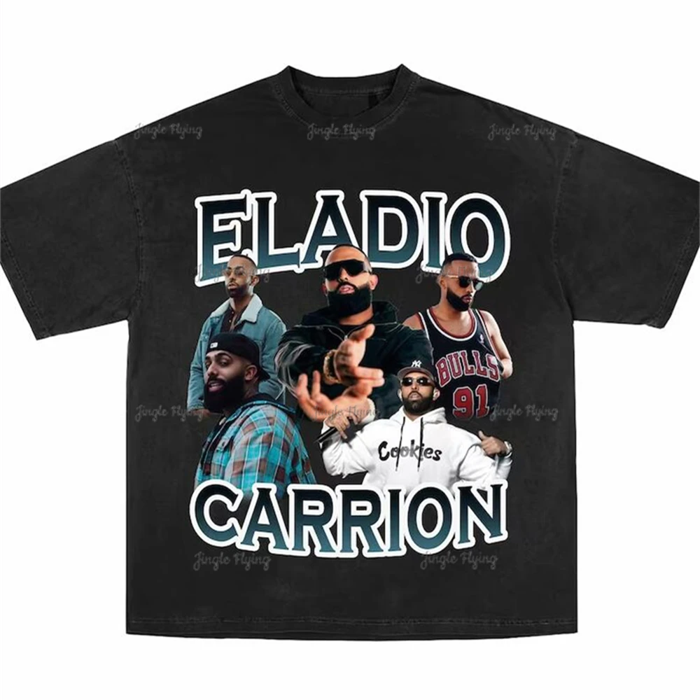 Футболка Eladio Carrion в стиле хип-хоп Artist 90-х Rapper 100% хлопок оверсайз