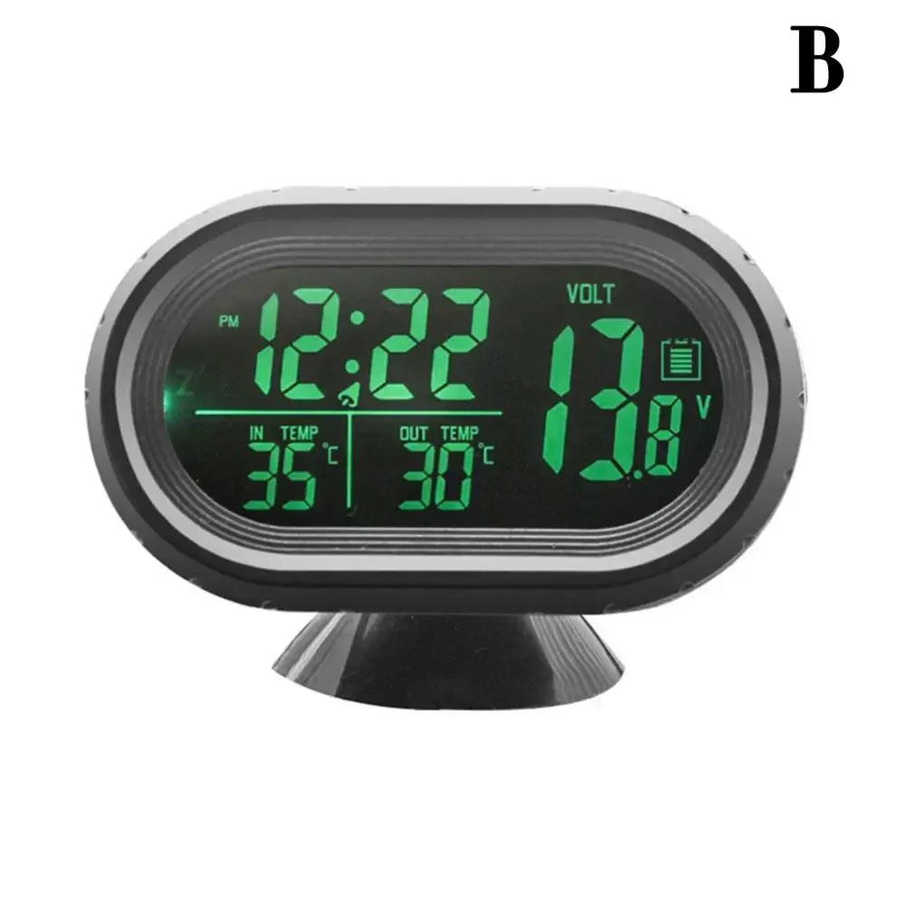 

НОВЫЕ аксессуары для интерьера 3 в 1, автомобильный вольтметр, автомобильный ЖК-дисплей с подсветкой, термометр Lumino 12 В/24 В, электронные часы Di Y9Z5