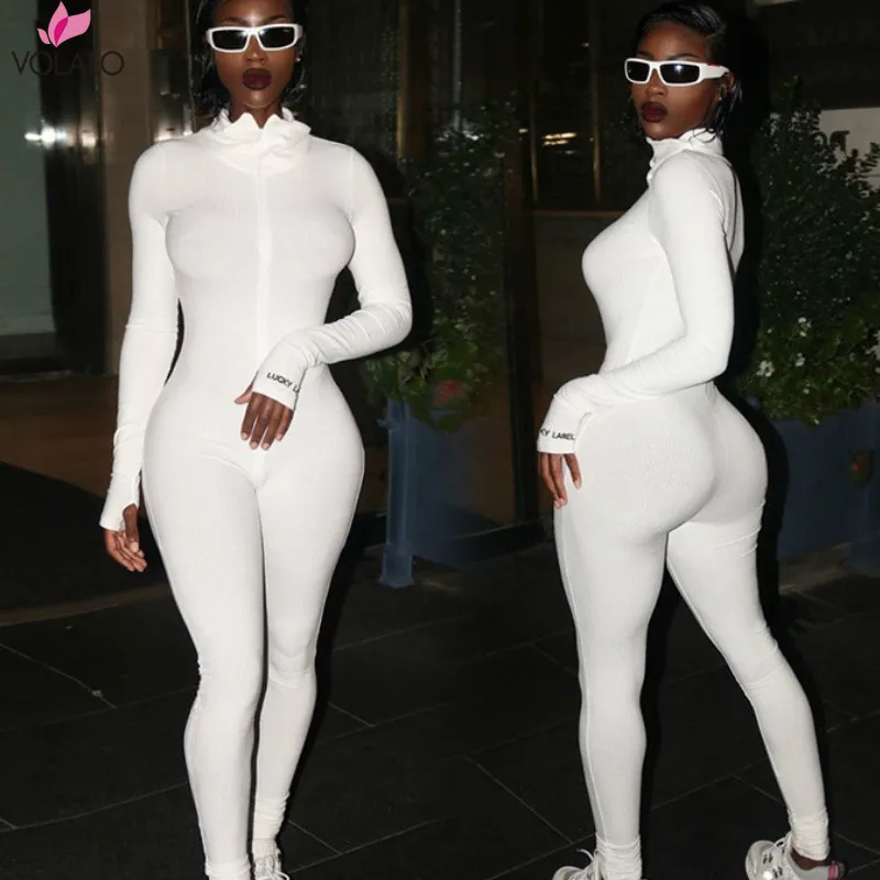 Уличная одежда белый черный вязаный сексуальный облегающий комбинезон женские