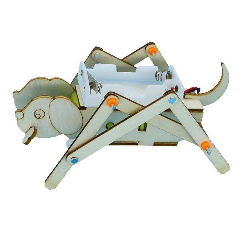 

Wooden Four-legged Crawling Dog Robot Diy Model Kit Fun Cognitive Learning Gift Science Project Early Education Toys