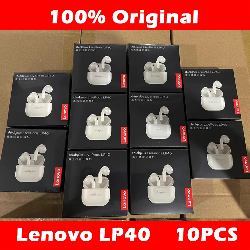 

Lenovo LP40 10PCS TWS Wireless Bluetooth Earphones Noise Reduction Touch Control Music Headphones Power Display Earbuds Headset
