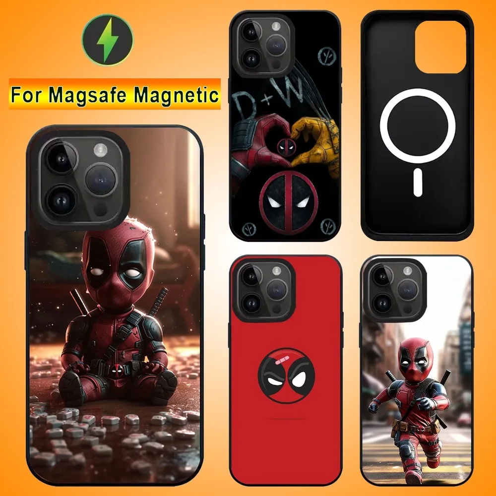 D-дэдпул чехол для телефона с картой IPhone 15 14 13 Pro Max 11 12 Mini Alex зеркалом беспроводной