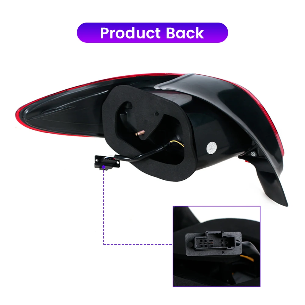 Фото 2 шт. светодиодные задние фонари для Peugeot 206 206CC 206CC 2004-2008 задний фонарь DRL тормозной задний противотуманный светильник Plug and Play автомобильный задний фонарь в сборе №3