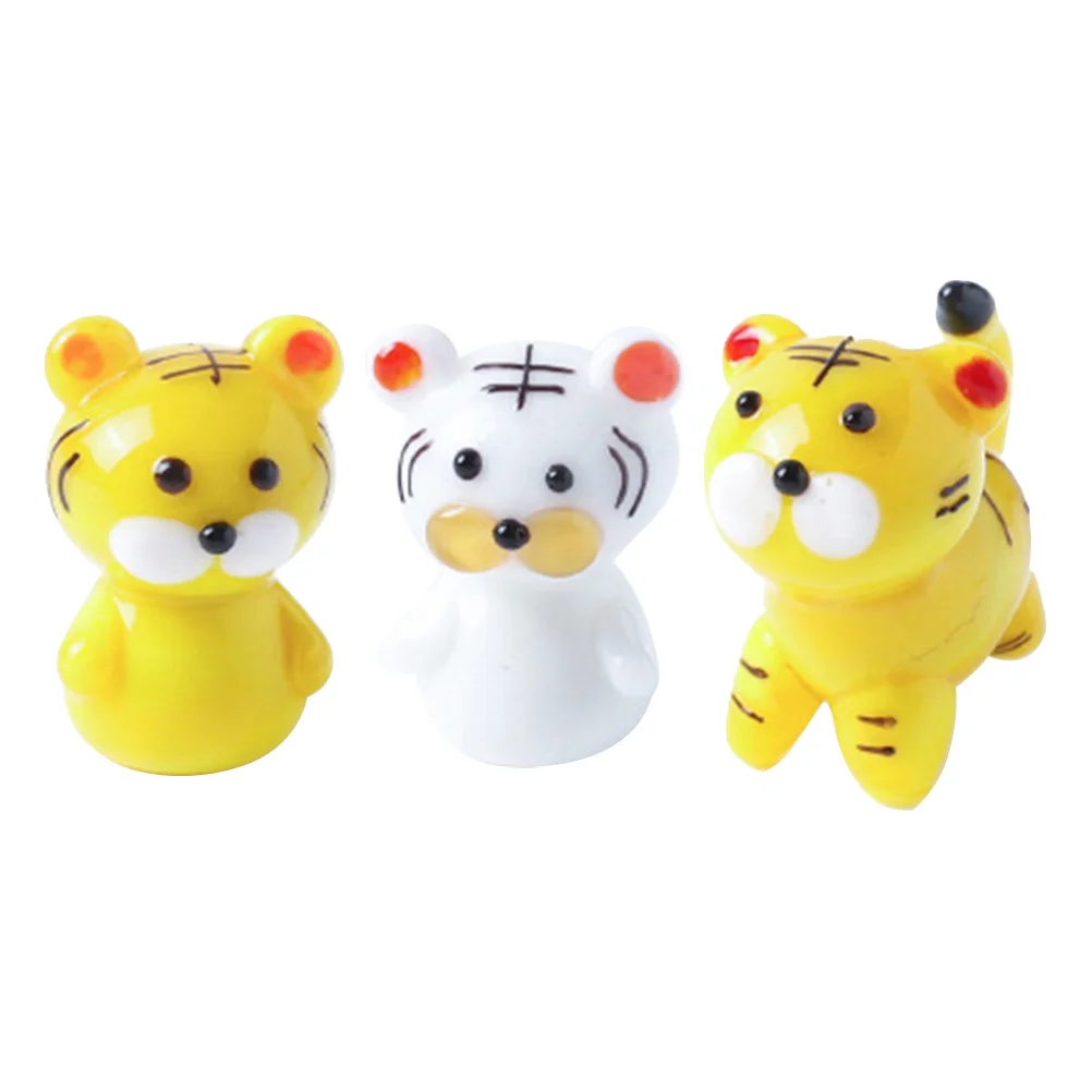 

Animal Mini Miniature Glass Figurine Figurinesanimals Figure Statuejungle Decoration Kitchen Blown Hand Miniaturestopper Cake