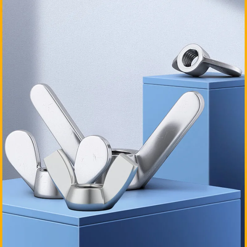 

1Pcs Grade 4.8 Stainless Steel Wing Nut M6 M8 M10 M12 M14 M16 M18 M20 M24 Hand Tighten Butterfly Wing Claw Nuts