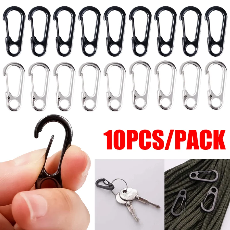 

Clip Camping Hiking Keyring With 10pcs/set Keychains Keyrings Aluminum For 31mm Outdoor Small Clip Carabiner Carabiner