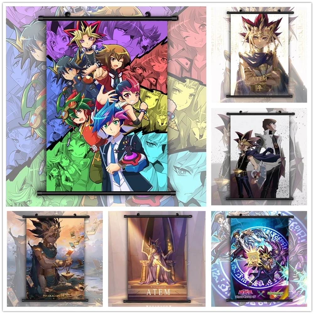 

Scroll Yu Gi Oh Duel Monsters Pharaoh Atem Mutou Yuugi Poster Canvas Hanging Painting Prints Wall Art Picture Home Decoration