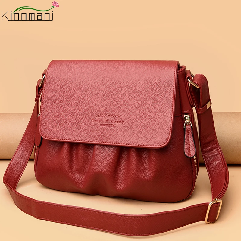 

Women's PU Leather Square Shoulder Bags Designer Solid Color Large Capacity ClaNewhell Handbag Women's Casual Handbags 2022 New