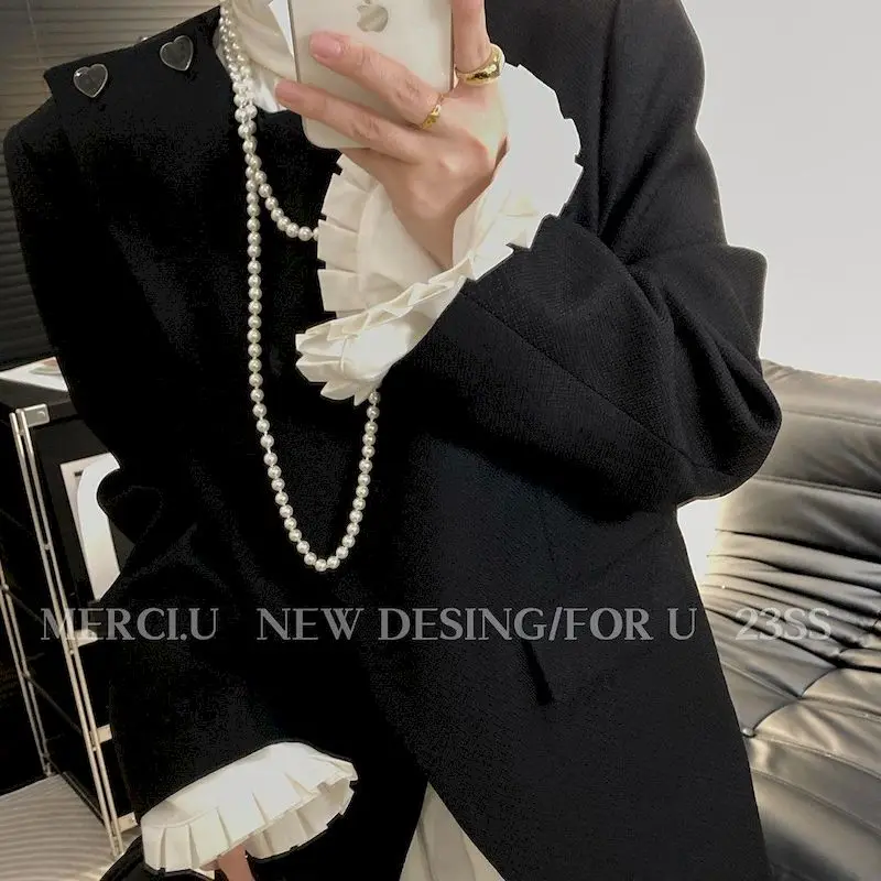 

Женский весенний Блейзер UNXX, темпераментная модная французская универсальная куртка, женская одежда в стиле Харадзюку