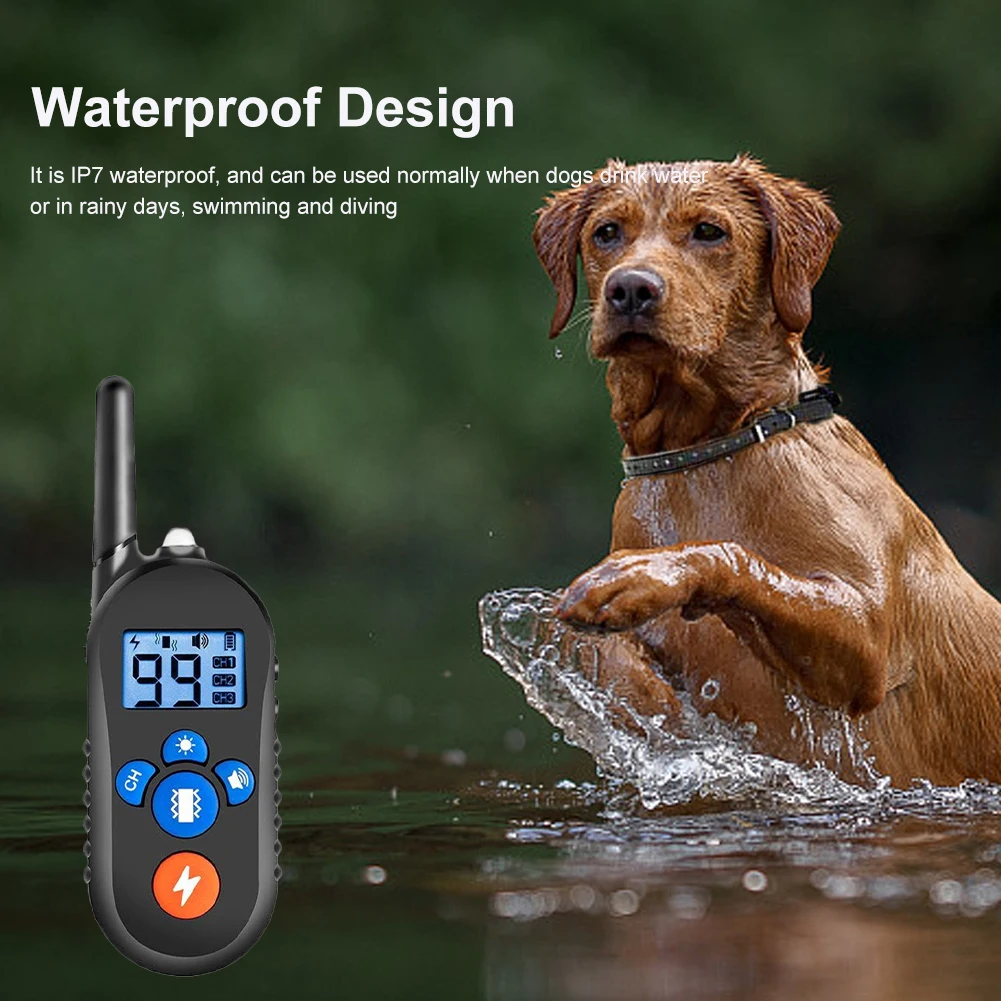 

USB-ошейник для собак, перезаряжаемый аксессуар для дрессировки собак с дистанционным управлением