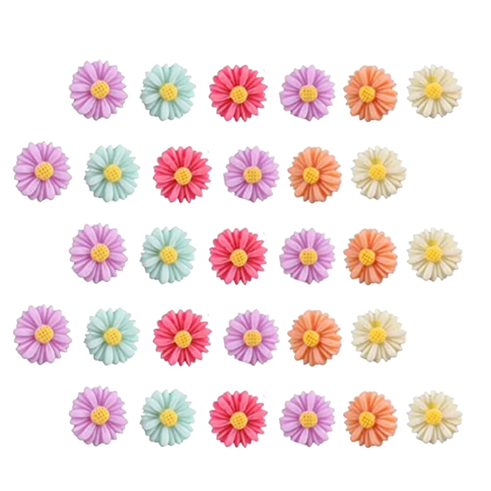 

30 Pcs Thumbtack Push Pin Whiteboard Accessories Household Flower Pushpins Tacks Portable Daisy