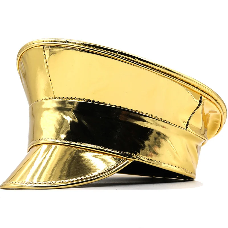 New golden Women Men Leather Military 