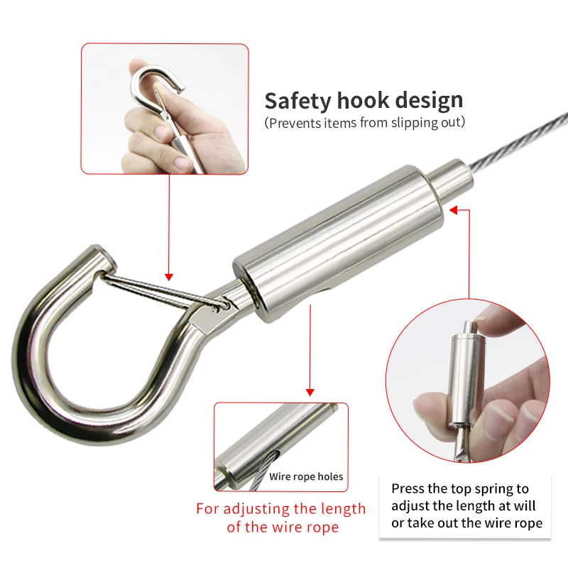 2 шт. мм Проволочный Трос из нержавеющей стали с двойной головкой регулируемые