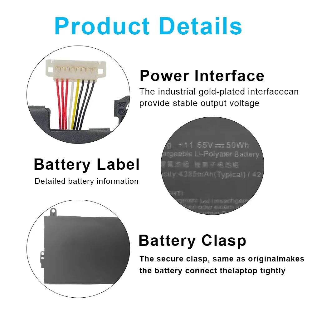 Фото Аккумулятор для ноутбука C31N1811 для ASUS ZenBook 14 UX433F UX433FA UX433FN RX433F BX433F Deluxe13 Deluxe14 C31POJ5 C31PNJ5, замена B №4