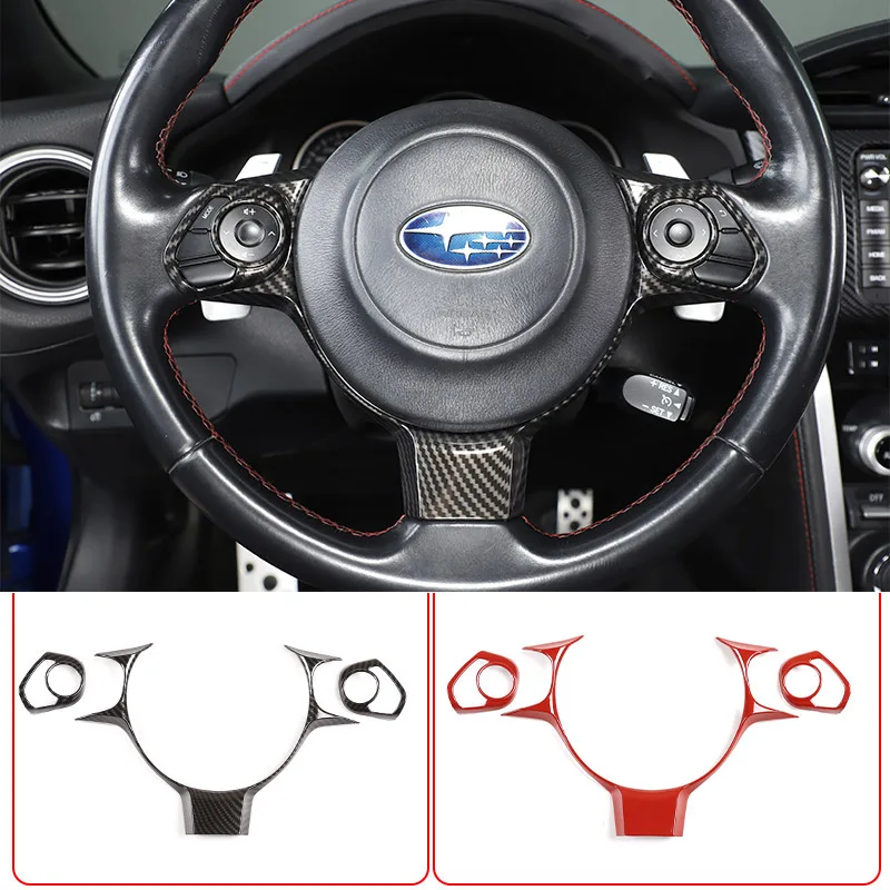 Фото Для Toyota 86/Subaru BRZ 2017-2025 ABS автомобильный руль, большая рамка, кнопка, декоративная наклейка, аксессуары для салона автомобиля №1