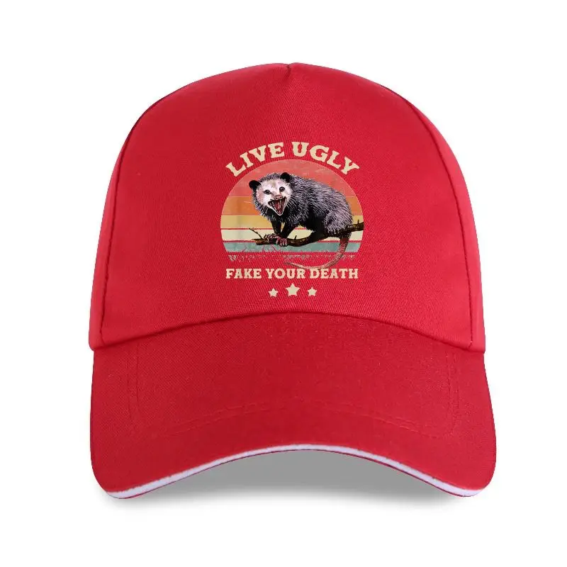 

New Vintage Live Ugly Fake Your Death Opossum Funny Baseball cap